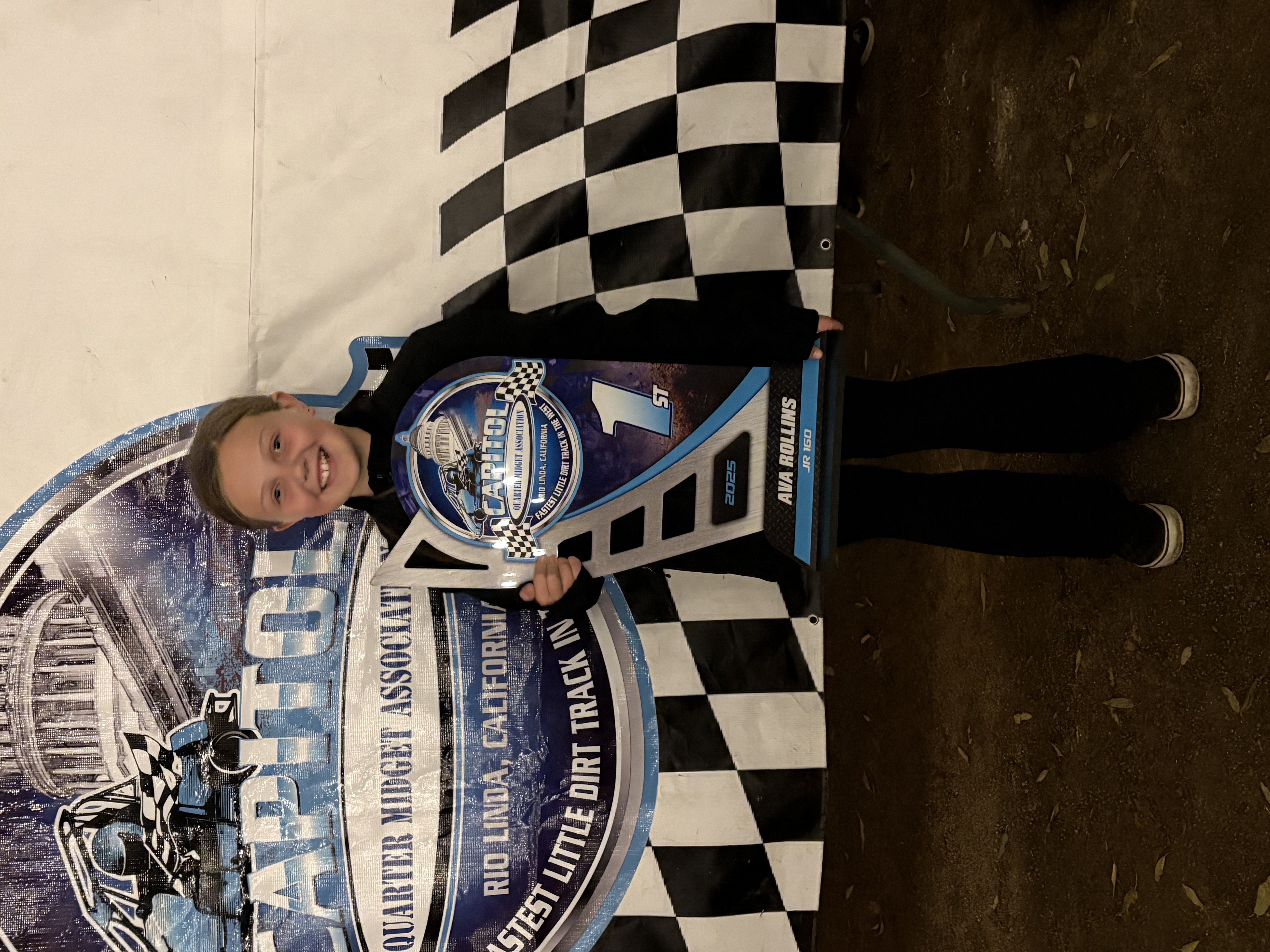 Ava Rollins 1st place trophy